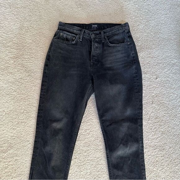 GRLFRND Karolina 100% cotton black jeans frayed hem - Picture 5 of 13